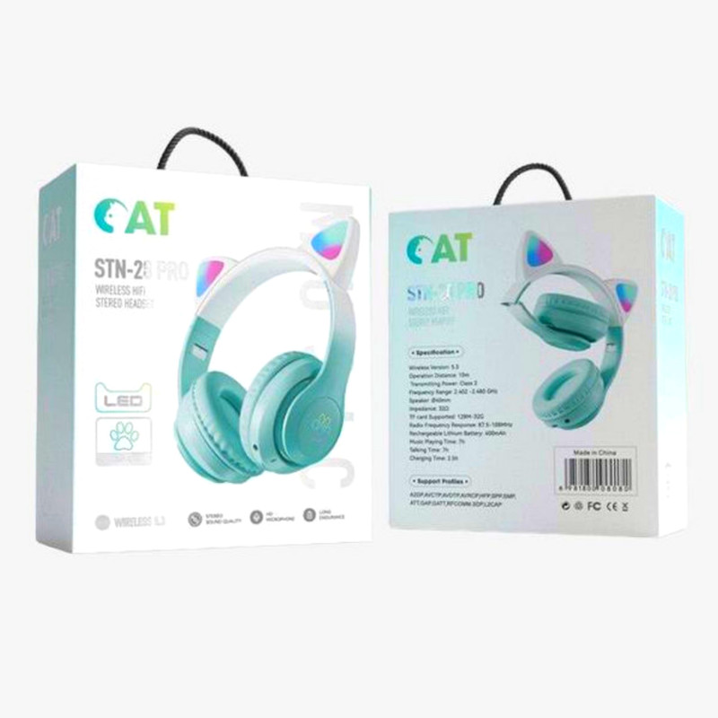 هدفون بلوتوثی مدل STN-28 Pro طرح Cat Ear