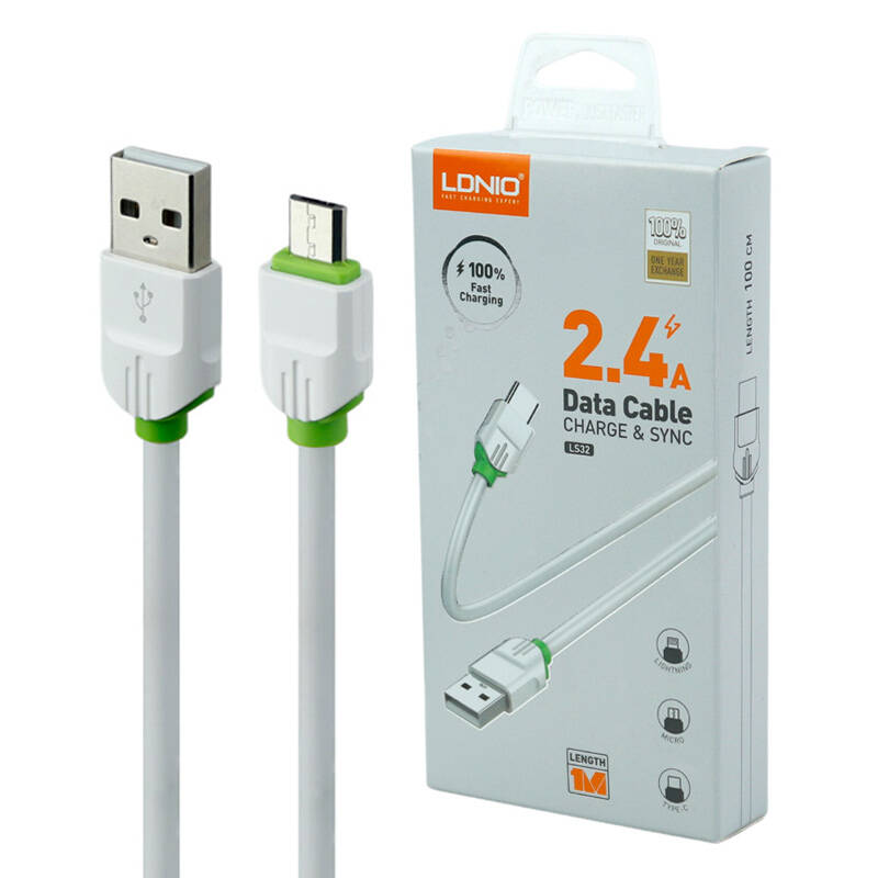 کابل شارژ LDNIO تایپ C مدل 32