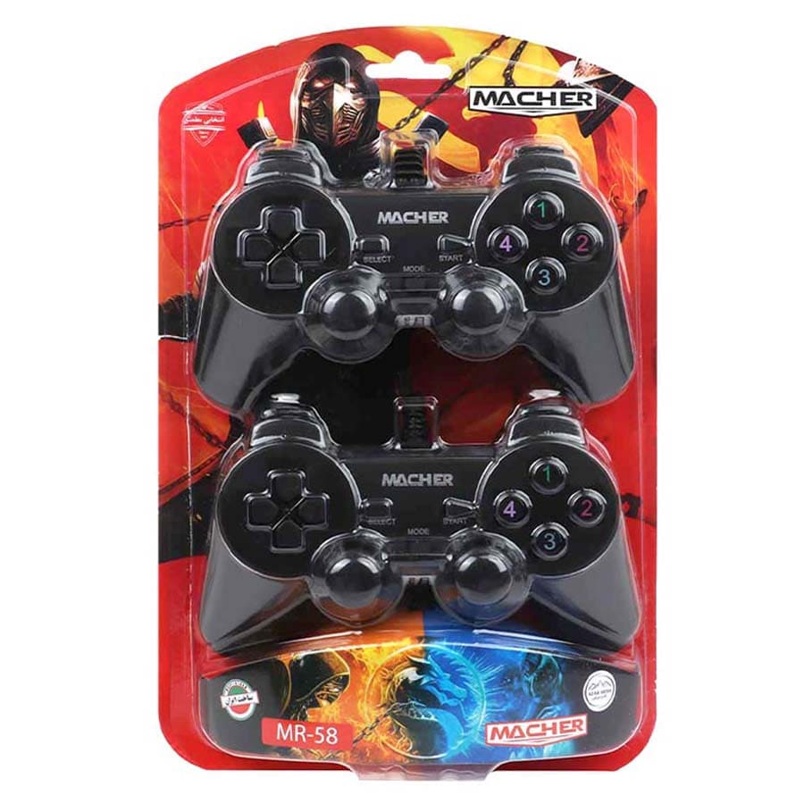 گیم پد دوبل شوک دار مچر MACHER مدل MR-58