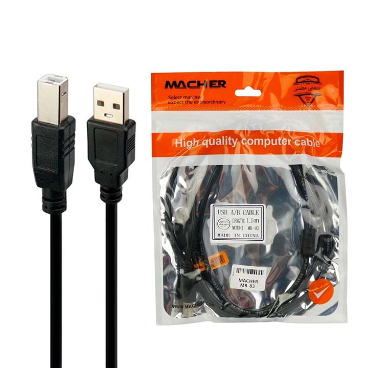 کابل پرینتر مچر MACHER طول 1.5 متر مدل MR-83