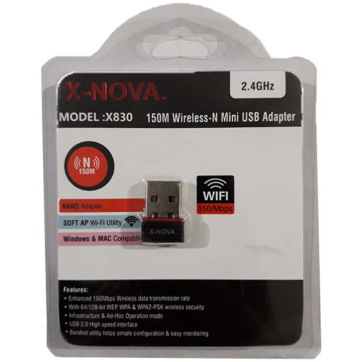 کارت شبکه وای‌فای بدون آنتن ایکس نووا X-NOVA مدل X810
