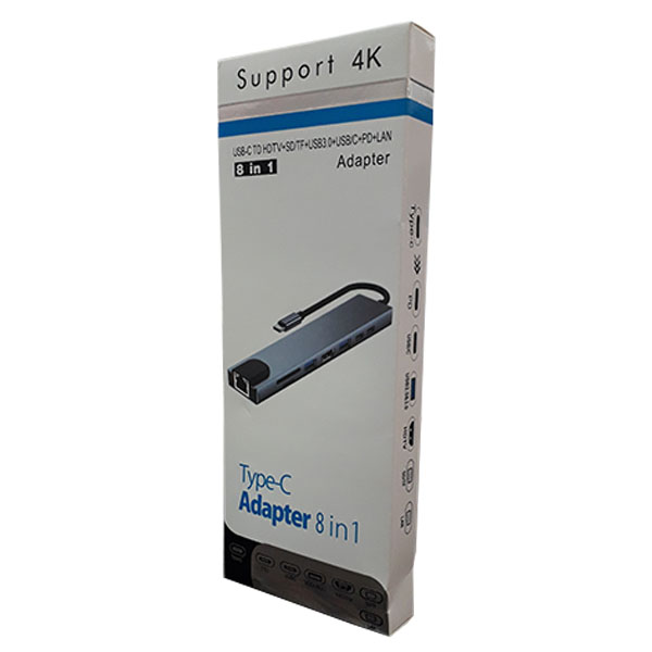 هاب 8 پورت Type-C مدل BYL-2017L