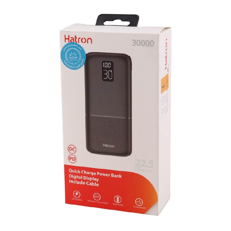 پاور بانک 30000 هاترون HATRON مدل HPB3070PQ