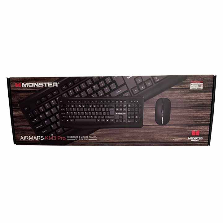 موس و کیبورد بی سیم مانستر MONSTER مدل AIRMARS KM3 PRO