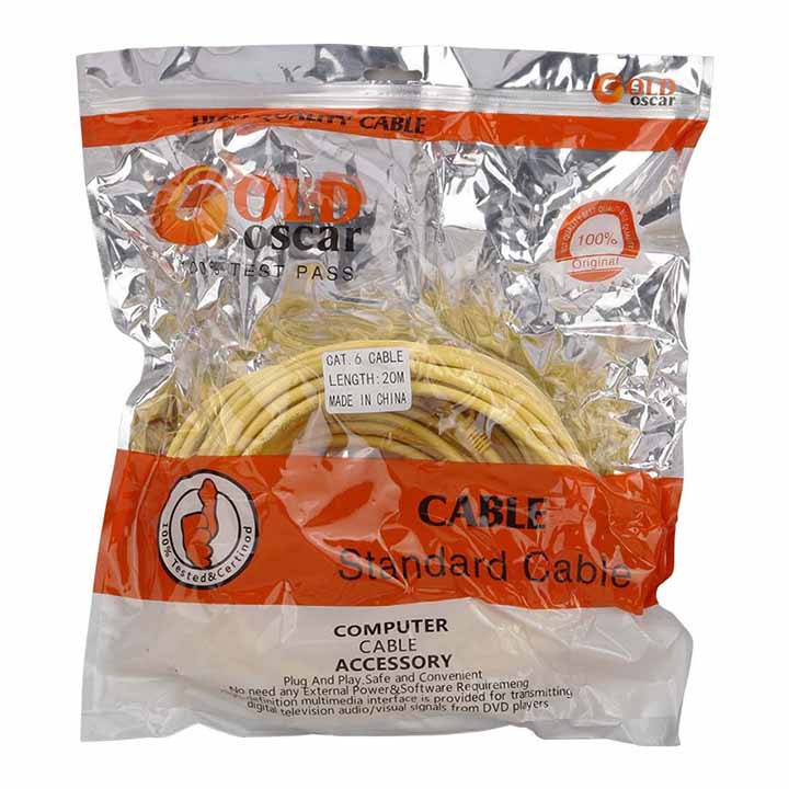 کابل شبکه CAT6 گلد اسکار GOLD OSCAR طول 20 متر