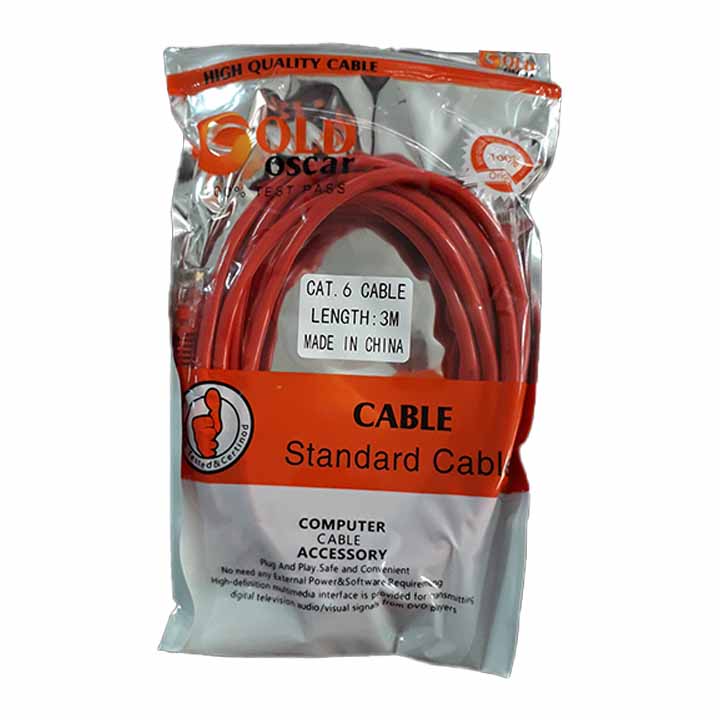 کابل شبکه CAT6 گلد اسکار GOLD OSCAR طول 3 متر