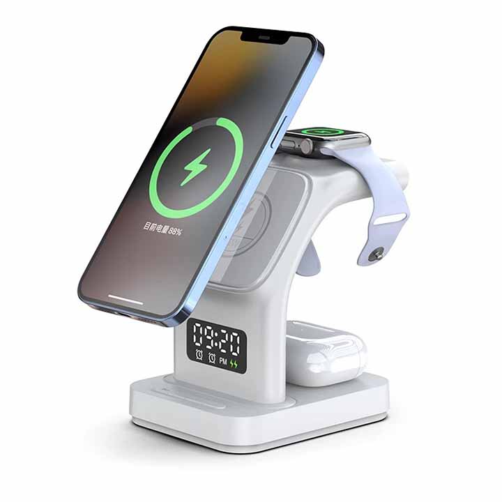 شارژر مگنتی بی سیم HISKA هیسکا 5 کاره مدل HR-09