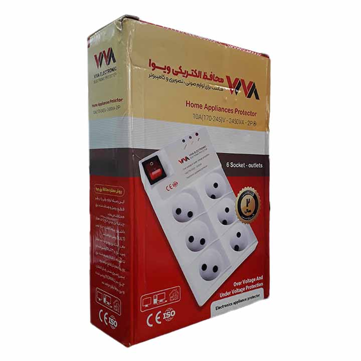 محافظ برق 6 خانه ویوا با طول کابل 3 متر