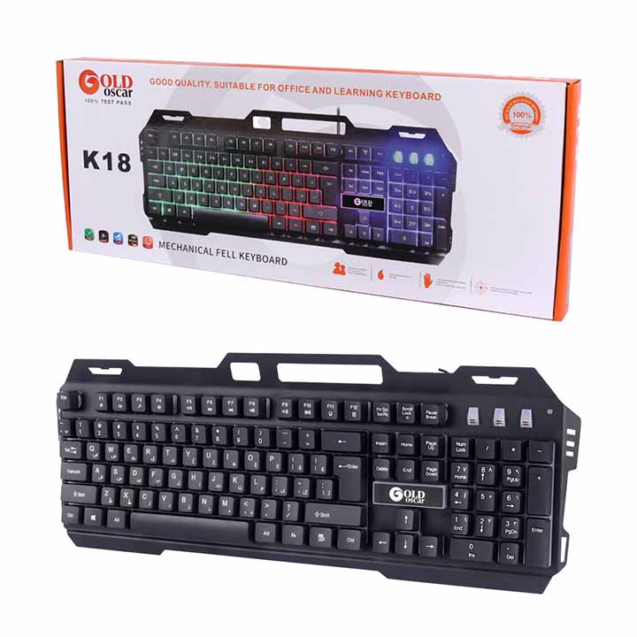 کیبورد گیمینگ سیمی گلد اسکار GOLD OSCAR مدل K18
