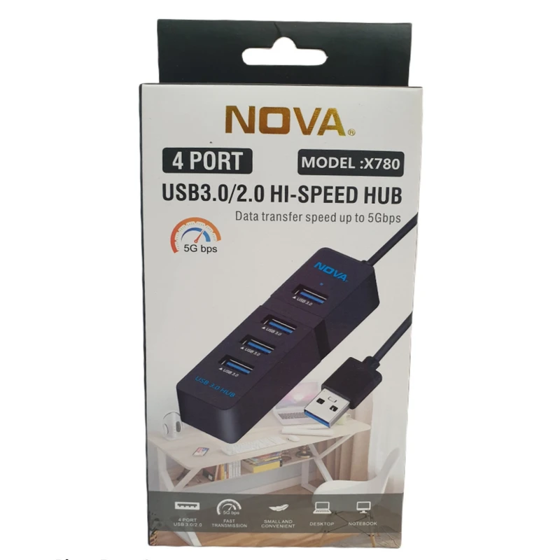 هاب 4 پورت USB 3.0/2.0 ایکس نووا X-NOVA مدل X780