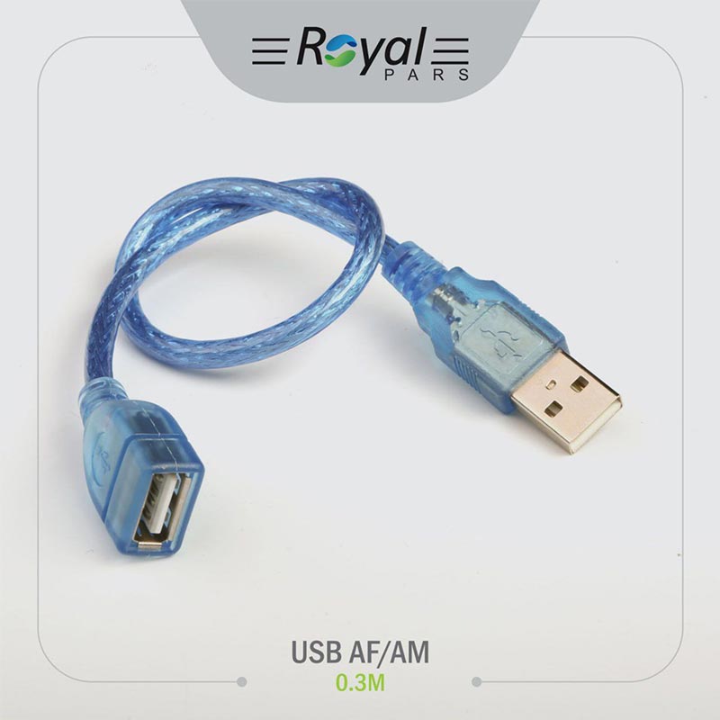 کابل افزایش USB 2.0 رویال ROYAL طول 30 سانتی متر