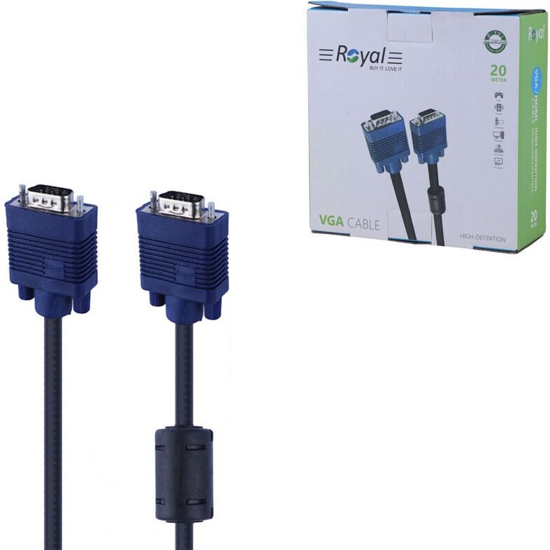 کابل VGA 3+4 رویال Royal طول 20 متر