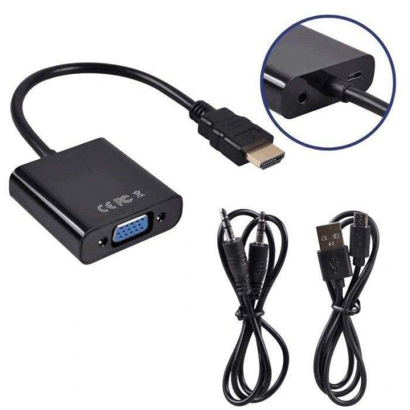 تبدیل HDMI to VGA با آداپتور